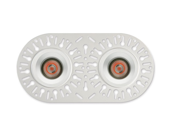 Encastré 1901 blanc trimless double fixe 3000k faisceau extensif dim dali ip65