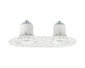 Encastré 1901 blanc trimless double fixe 4000k faisceau extensif dim 1-10v ip65