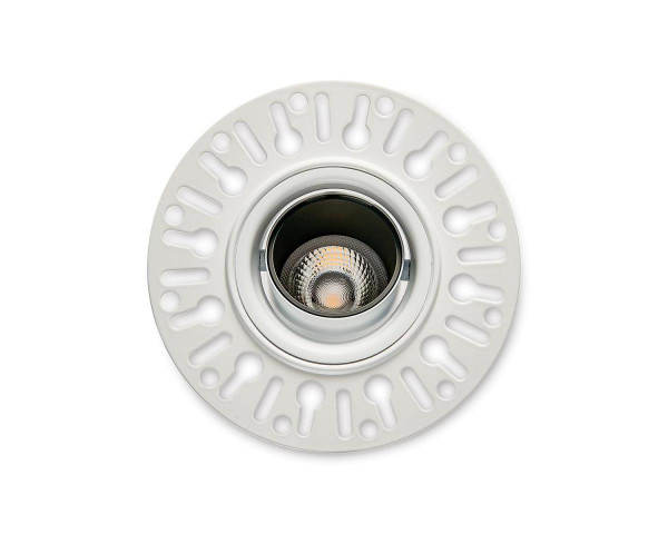 Encastré 1901 blanc trim simple orientable  4000k faisceau intensif dim 1-10v