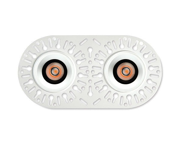 Encastré 1901 blanc trimless double fixe 4000k faisceau moyen dim dali ip65