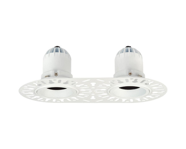 Encastré 1901 blanc trimless double fixe 4000k faisceau extensif dim dali