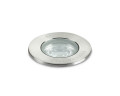 Encastre sol d40 inox 1w vert spot