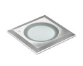Encastré carré, verre opaque ip68, inox 316, 2700k, 3w