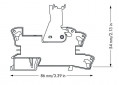 Module relais tension nominale d'entrée AC 230 V 1 RT limitation courant constant 16 A indication d'état rouge largeur 15 mm 2,50 mm² gris