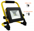 Projecteur Pliable Jaune sur Batterie LED 10 W 4000 K 500 lm SERIE TR Arlux