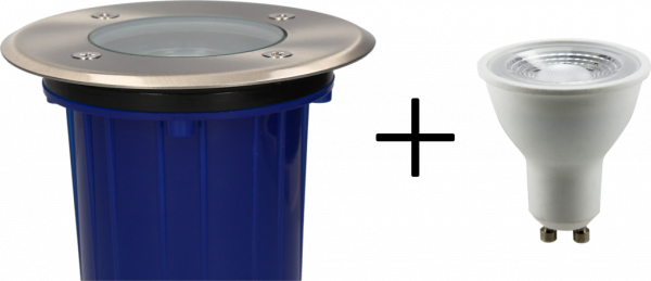 Spot Rond Inox Enterré GU10 5 W 3000 K 350 lm Ø 120 mm TULIP Arlux