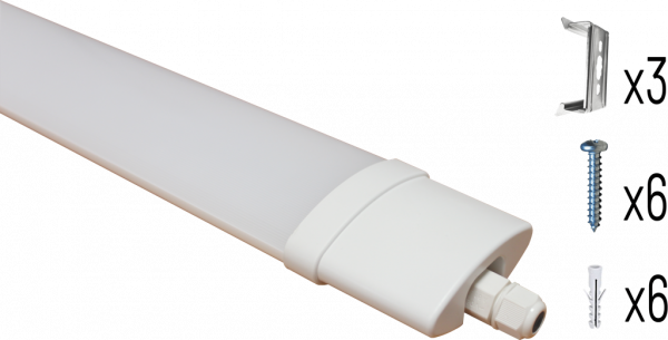 Réglette étanche LED Arlux Link 70W 4000K 6000lm 1500mm blanc