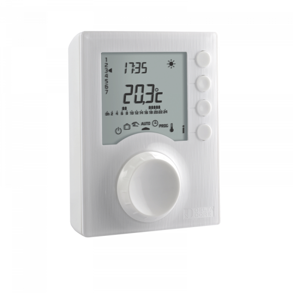 Thermostat programmable filaire Delta dore Tybox 117 pour chauffage eau chaude (piles) 
