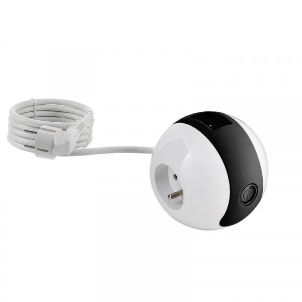 Multiprise multimédia 2x16a + 1x6a + usb 2,1a blanc/noir
