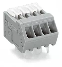 Wago 218108 Barrette grise borne ci 1c pas=2,5 mm 8 pôles poussoir blanc