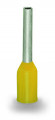 Embout rebord plastique jaune, étamé, 0,25 mm², l=12,5 mm