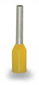 Embout rebord plastique jaune, étamé, 0,25 mm², l=10,5 mm