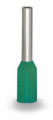Embout rebord plastique vert, étamé, 0,35 mm², l=10,5 mm