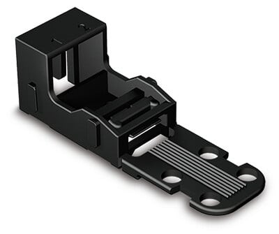 Adapt. fix pour bornes à 2 cond. série 221 - 4 mm², noir