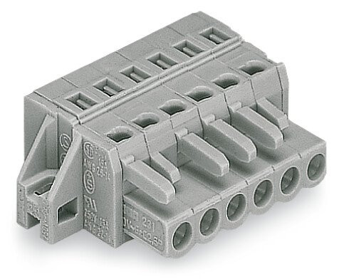 Connecteur femelle avec codage et bride de fixation 5 mm
