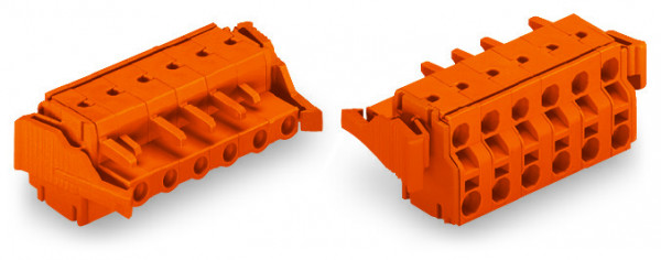 Connecteur femelle pour 2 conducteur orange