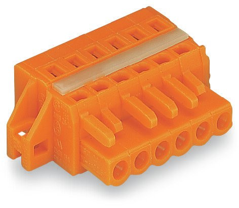 Connecteur femelle avec tige d.cod.+bride de fix