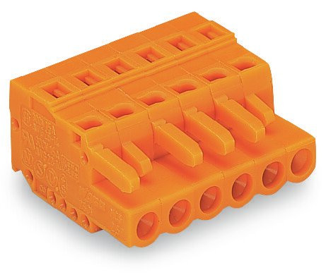Connecteur femelle avec plaque d'extrémité et connexion cage clamp - Wago - 231322/102000
