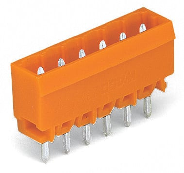 Connecteur mâle pas 5,08 mm / 20 pôles / droit 1x1 / orange - Wago - 231350/001000