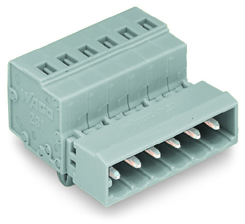 Connecteur mâle ress.cage av.pd.fx. 5,00 mm