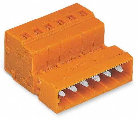 Connecteur mâle cage clamp 16 pôles / pas 5,08 mm / orange - Wago - 231646