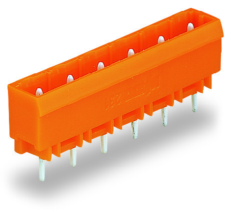 Connecteurs mâles avec broches à souder 1x1 droite,avec parois latérales, 2 pôle