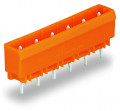Connecteurs mâles avec broches à souder 1x1 droite,avec parois latérales, 2 pôle