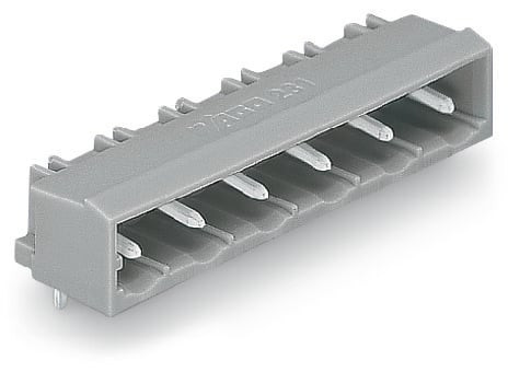 Connecteurs mâles avec broches à souder 1x1 coudes,avec parois latérales, 10 pôl