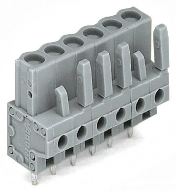Connecteur femelle droit ci 3 broches à souder / gris / tige de codage - Wago - 232133