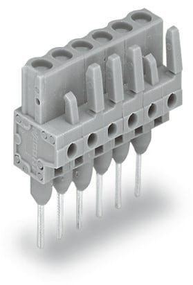 Connecteurs femelles avec broches à souder 0,6 x 1 droites longues,avec tige de 