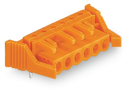 Connecteur femelle tht 0.6 x 1.0 mm solder pin coudé, orange - Wago - 232277/039000