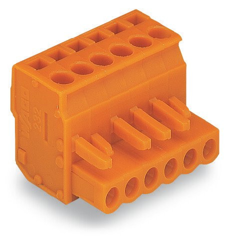 Connecteur femelle coudé cote lis.5,08 mm 4 pol - Wago - 232404/026000