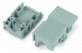 Boîtier décharge traction encliquetable, 2 pôles / pas 5 mm/ gris
