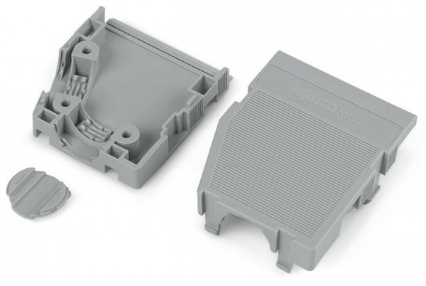 Boîtier décharge traction encliquetable, 8 pôles / pas 5 mm/ gris