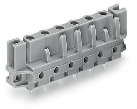 Connecteur femelle tht 0.6 x 1.0 mm solder pin droit, gris - Wago - 232741/047000