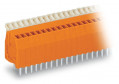 Borne pour ci  bouton-poussoir 0.5mm² pas2.54mm 5 pôles, bleu