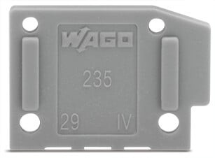 Plaque d'extrémité / bleu - Wago - 235400