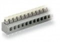 Barrette à bornes ci,2 broches à souder,1c,avec poussoir, 9 pôles / pas 5-5,08 m