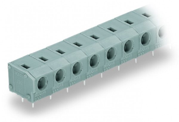 Barrette à bornes ci 1c / 2,5 mm² / 2 pôles / pas 7,5-7,62 mm / gris