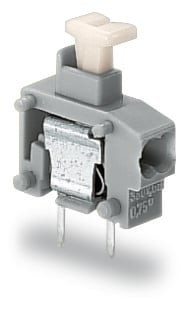 Borne mod. pour circ. imp. pour 2 cond. bouton-poussoir 0.75mm² pas 5/5.08mm 1 p - Wago - 235711/332000