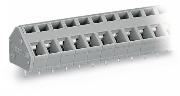 Barrette à bornes ci 8 pôles / 2,5 mm² / pas 5-5,08 mm / gris