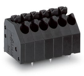 Barr borne ci 3,5mm 4 p/decal/noir - Wago - 250204/353604
