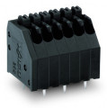 Borne pour circuits imprimés thr bouton-poussoir 0.5mm² pas 2,5mm 2 pôles, noir
