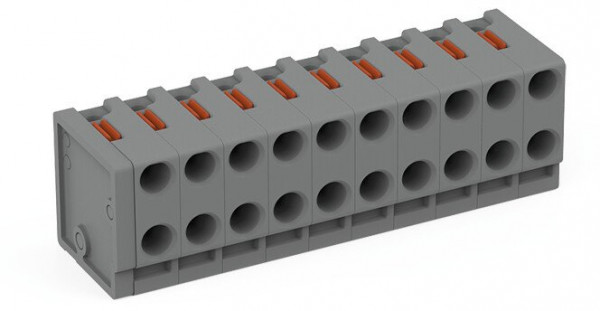Connecteur femelle pour 2 conducteurs gris