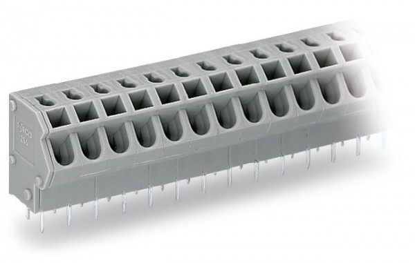 Borne pour circuits imprimés 2,5mm² pas 5/5.08mm 2 pôles, noir