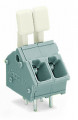 Borne pour ci  poussoir manuel 2,5mm² pas 5/5.08mm 3 pôles, gris
