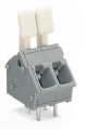 Borne pour ci  poussoir manuel 2,5mm² pas 5/5.08mm 12 pôles, gris