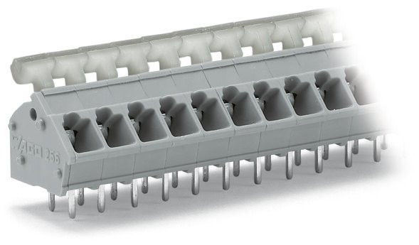 Borne pour ci  bouton-poussoir 2,5mm² pas 5/5.08mm 12 pôles, gris
