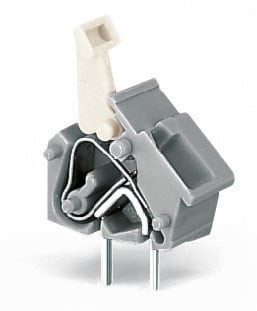 Borne modulaire pour ci  bouton-poussoir 2,5mm² pas 7.5/7.62mm 1 pôle, gris - Wago - 256501/332000