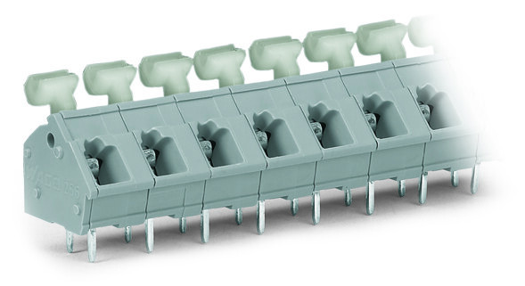 Borne pour ci  bouton-poussoir 2,5mm² pas 7.5/7.62mm 2 pôles, gris - Wago - 256502/334000